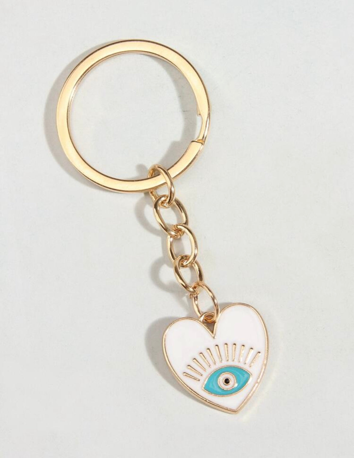 Heart Evil Eye Keychain