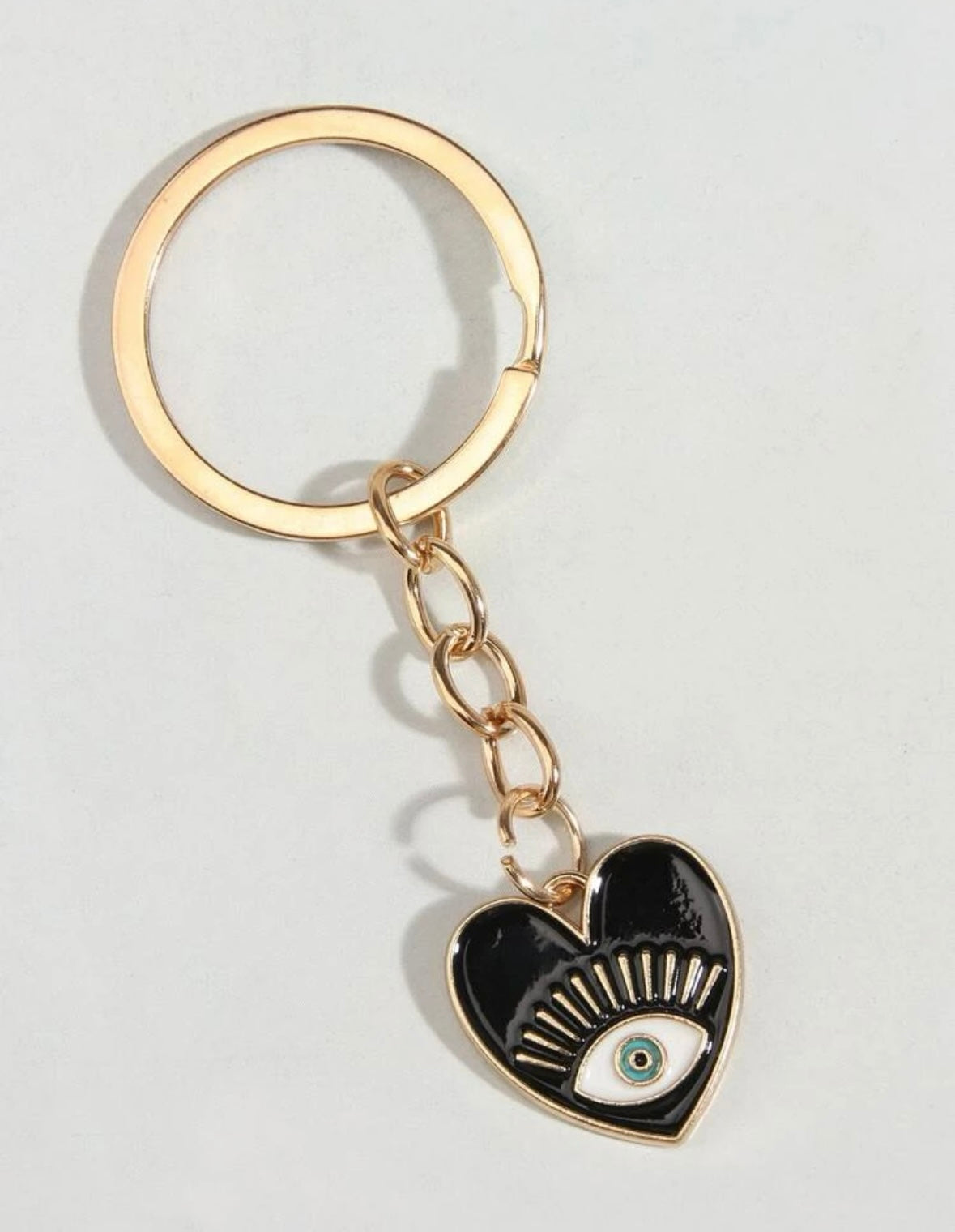 Heart Evil Eye Keychain