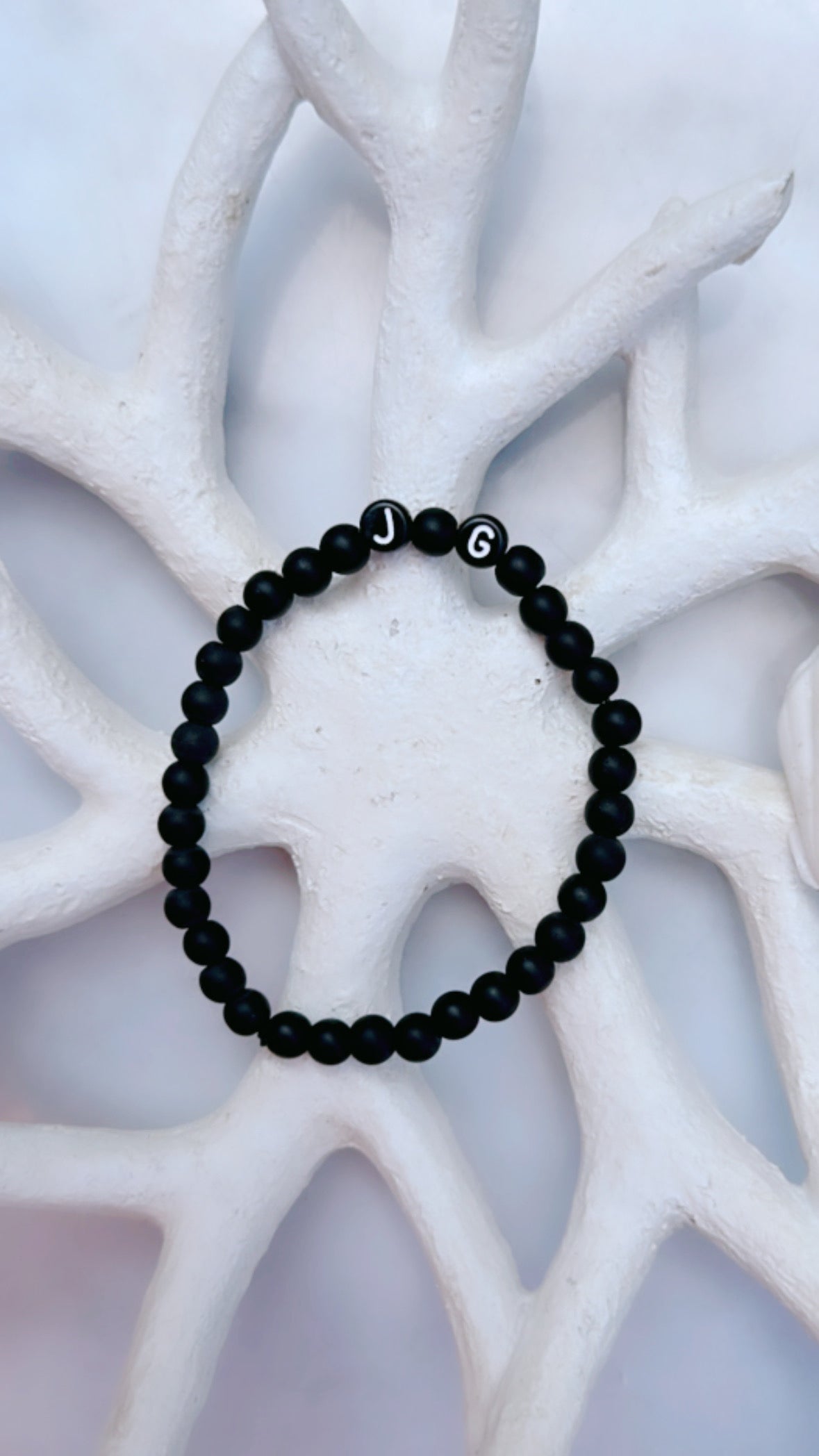 Initial Onyx Bracelet