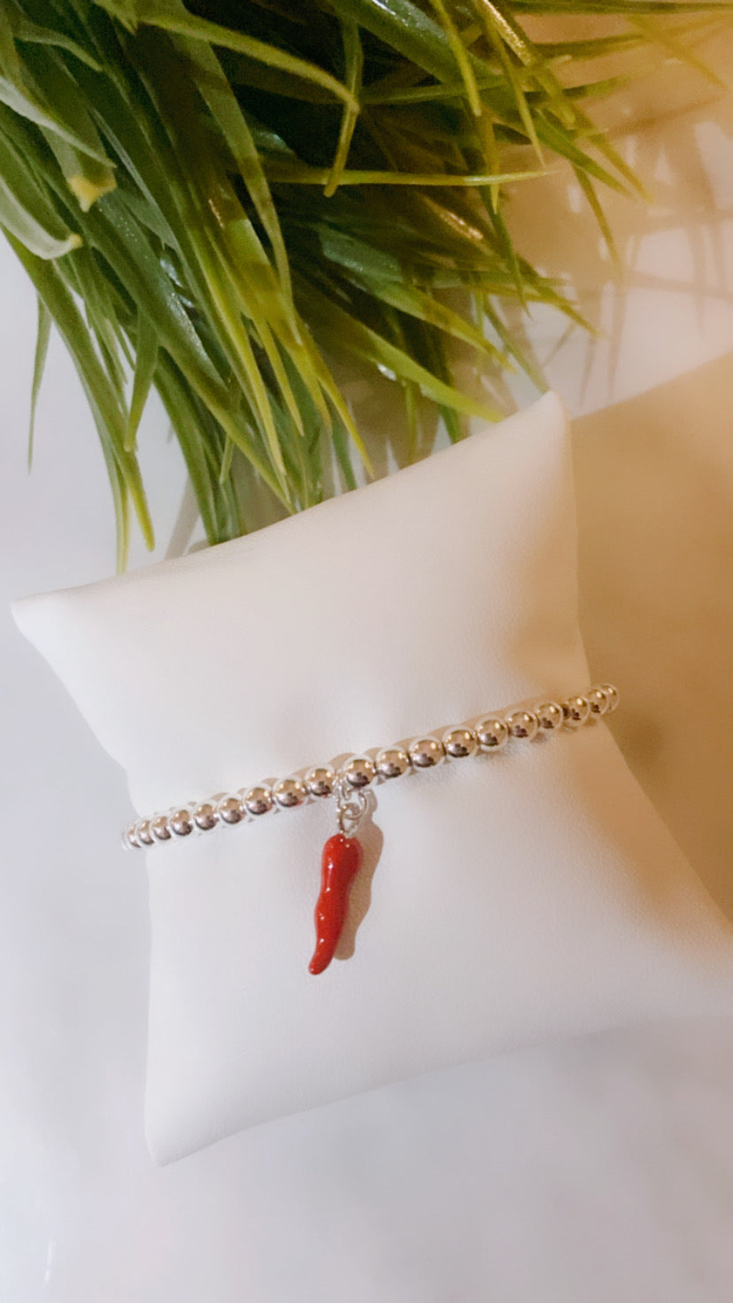 Silver Cornicello Bracelet