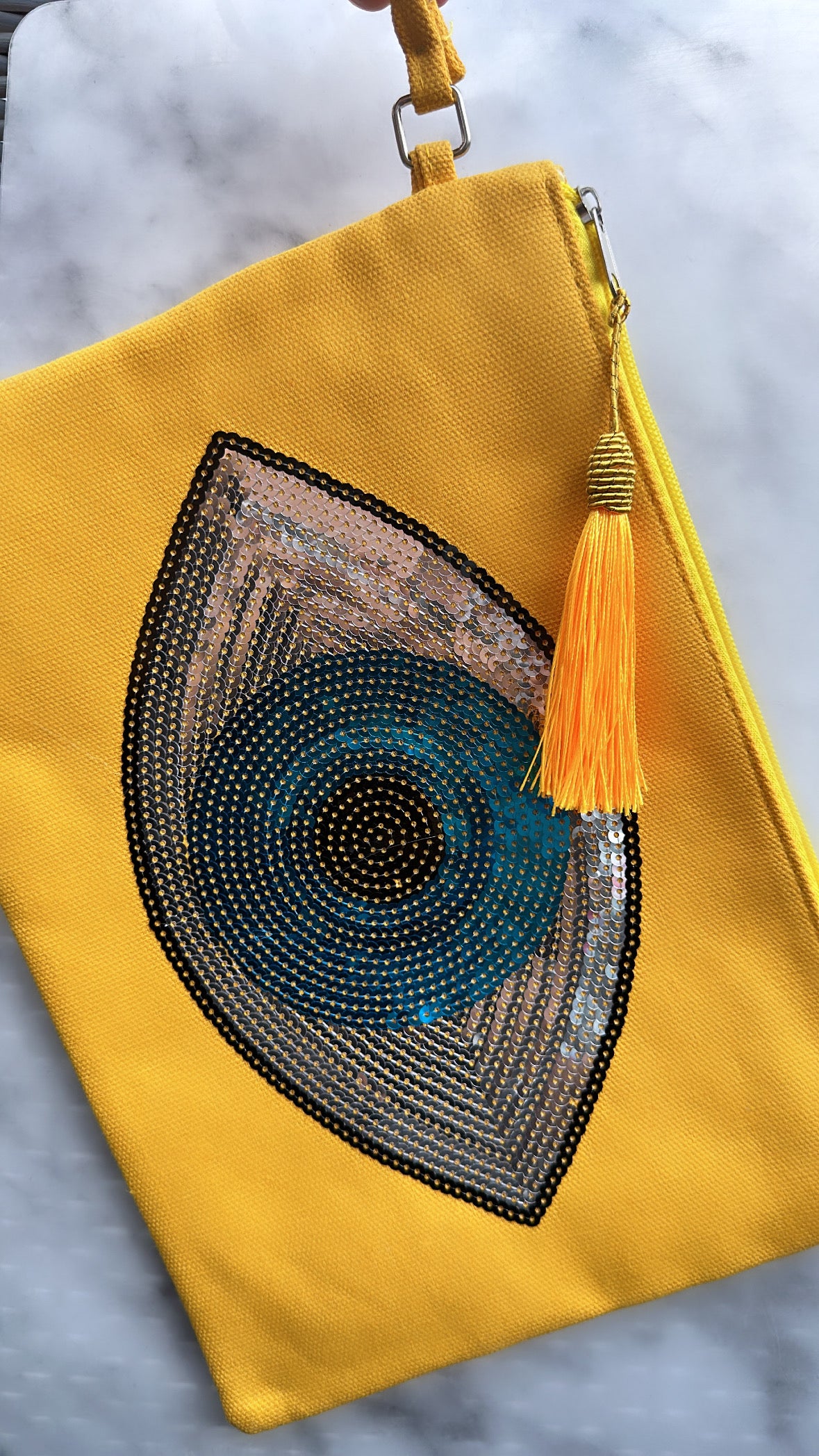 Sequins Evil Eye Clutch Bag
