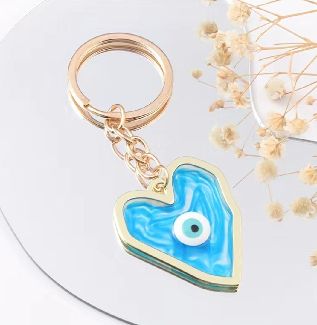 Good Vibes Heart Keychain