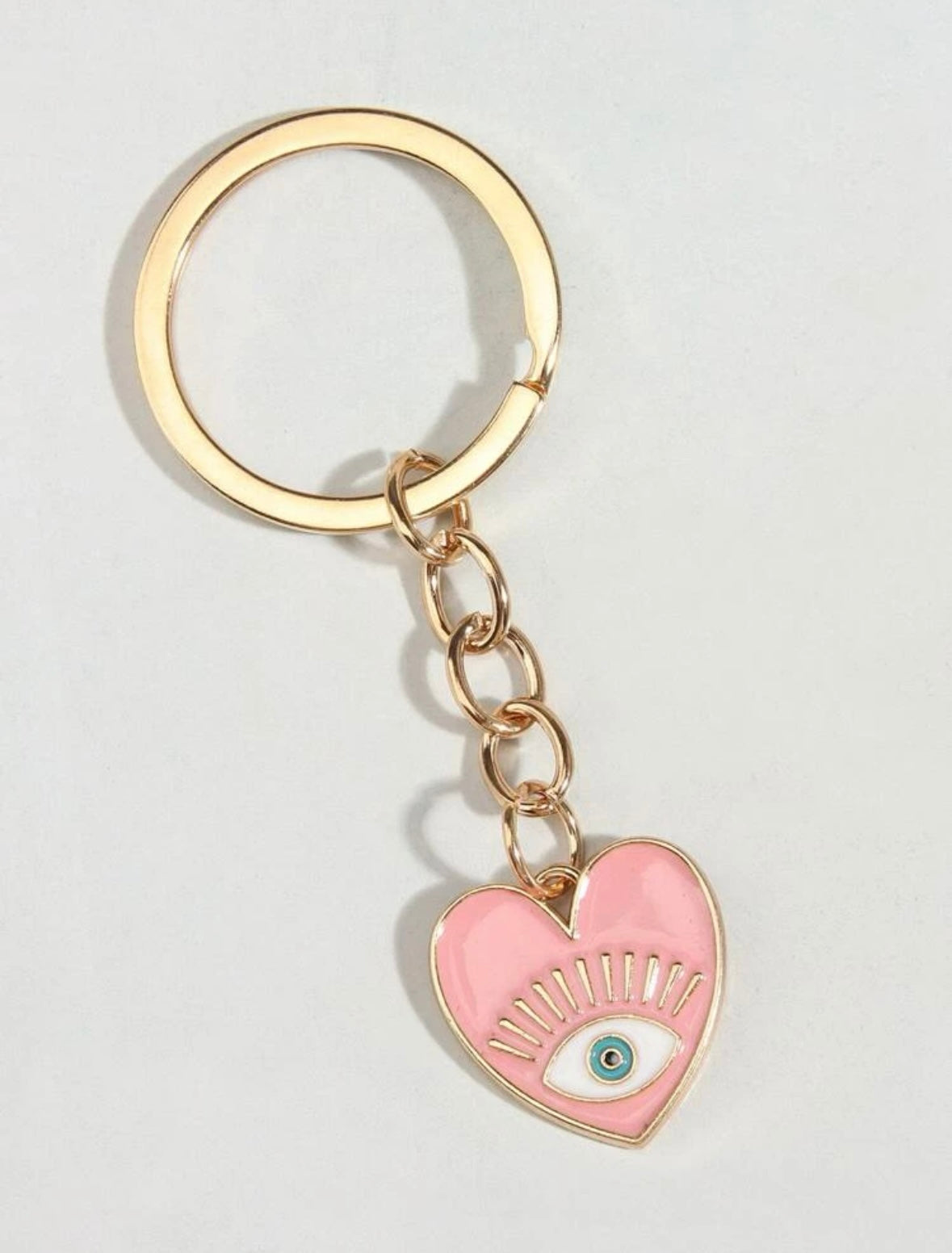 Heart Evil Eye Keychain