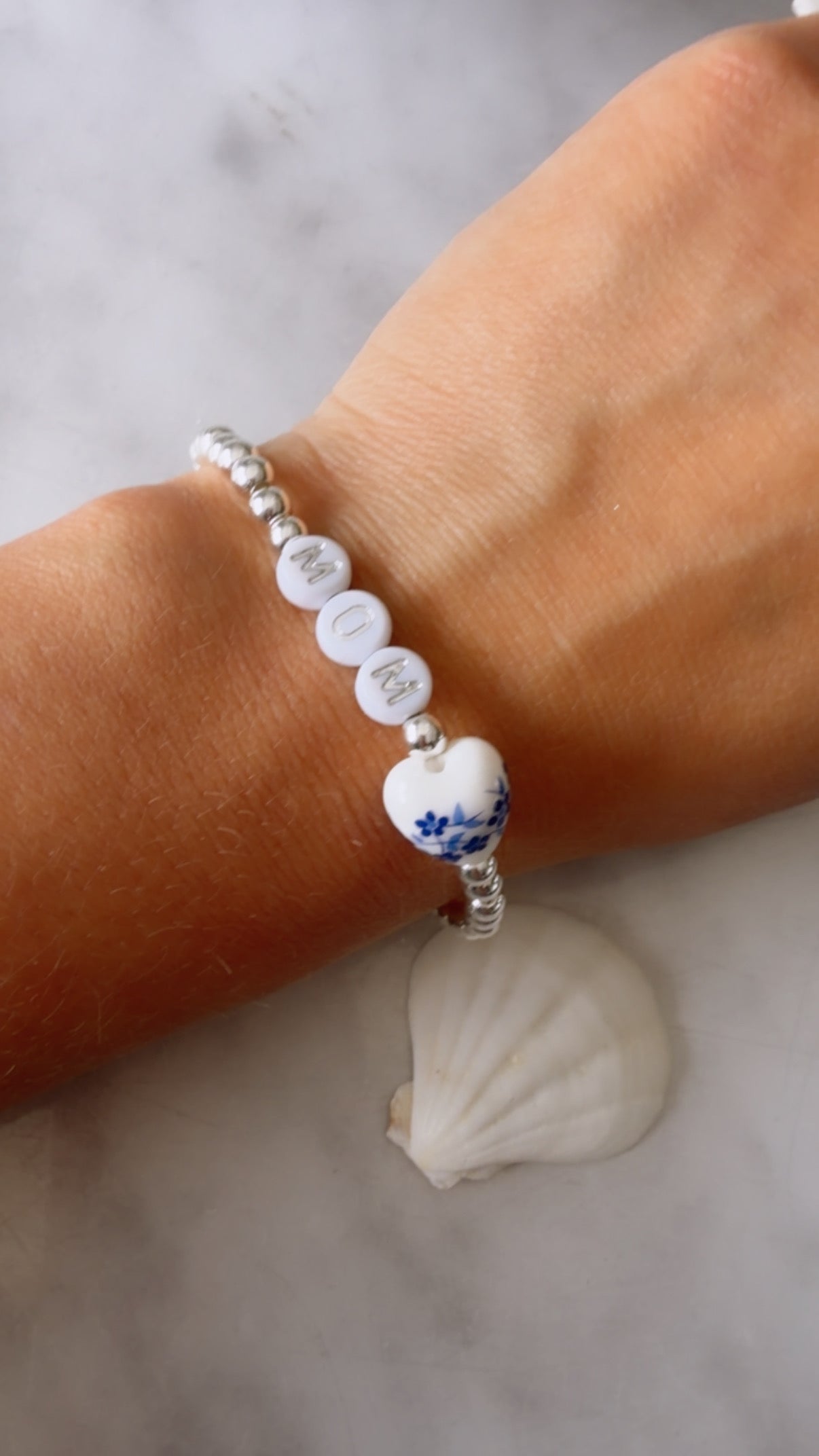 Amalfi Heart Name Silver/Gold Bracelet