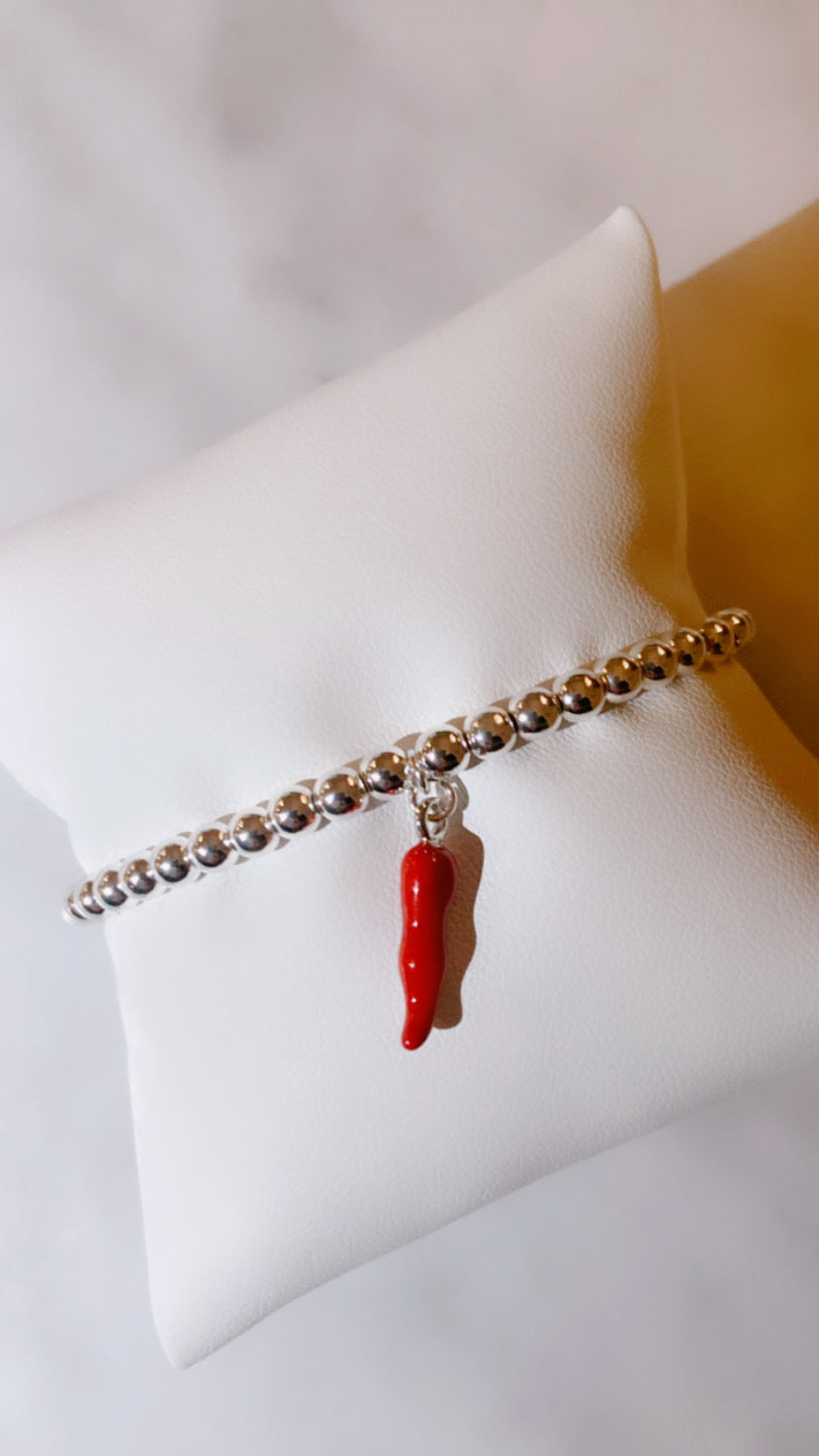 Silver Cornicello Bracelet
