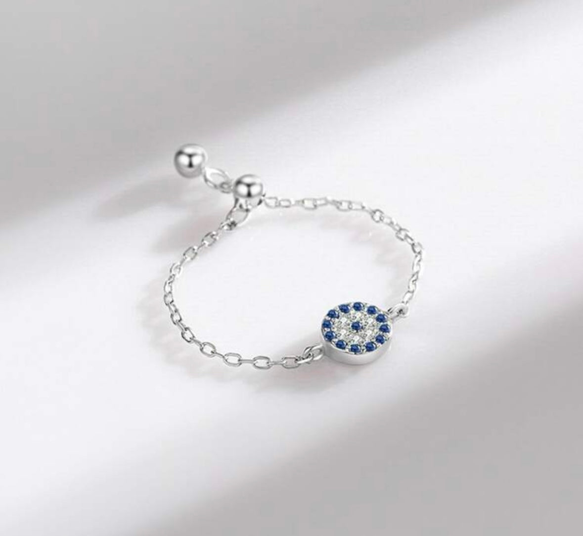 Bague Mati réglable Evil Eye 925
