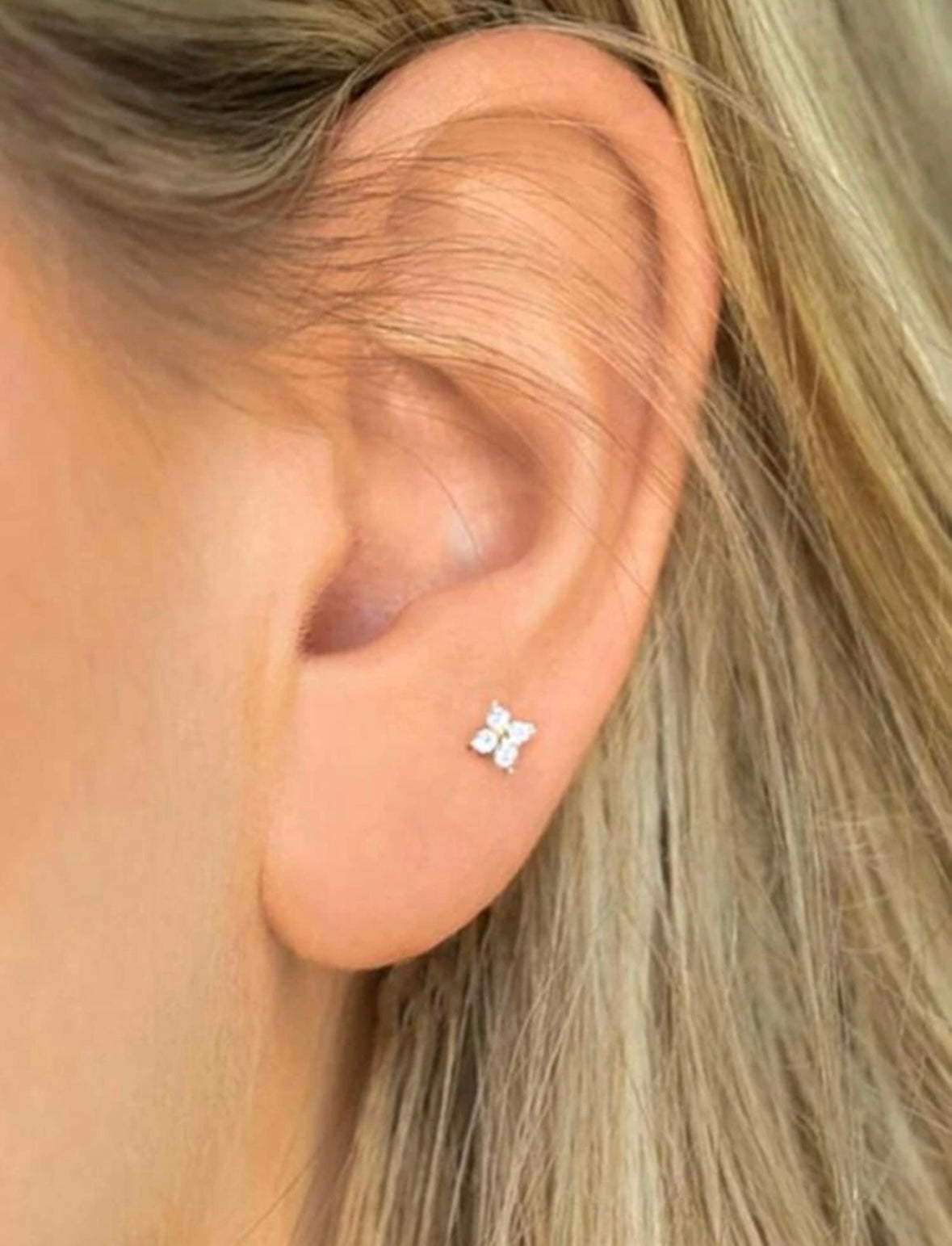 Floral 925 Stud Earrings
