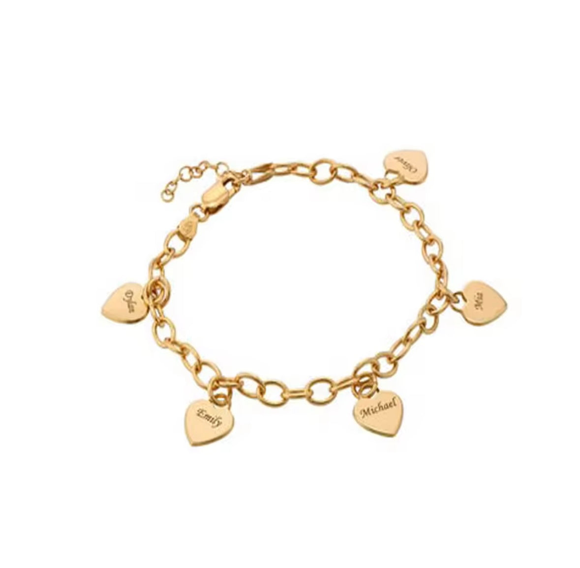 Custom Charm Heart Bracelet