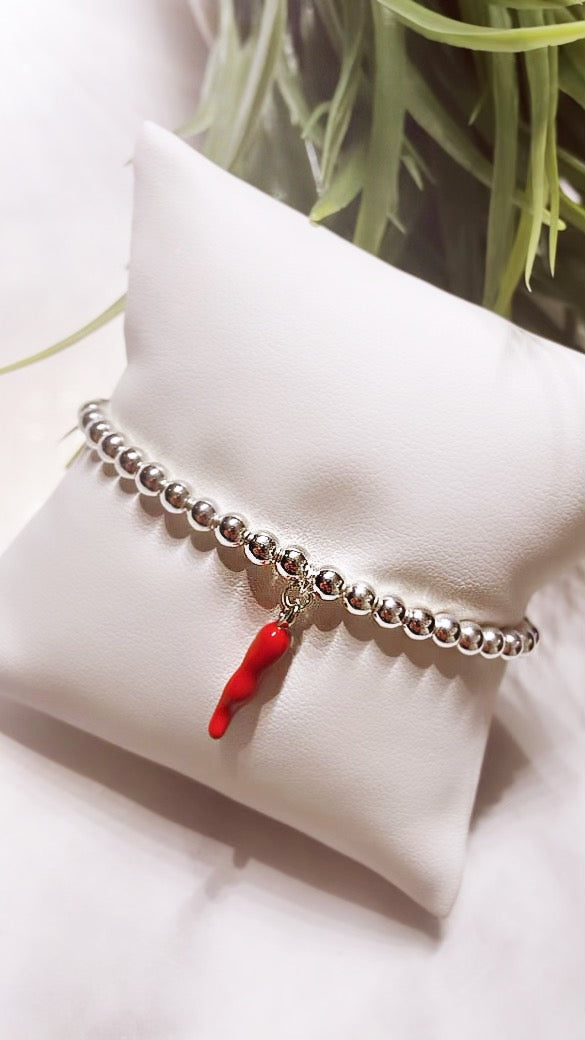 Silver Cornicello Bracelet