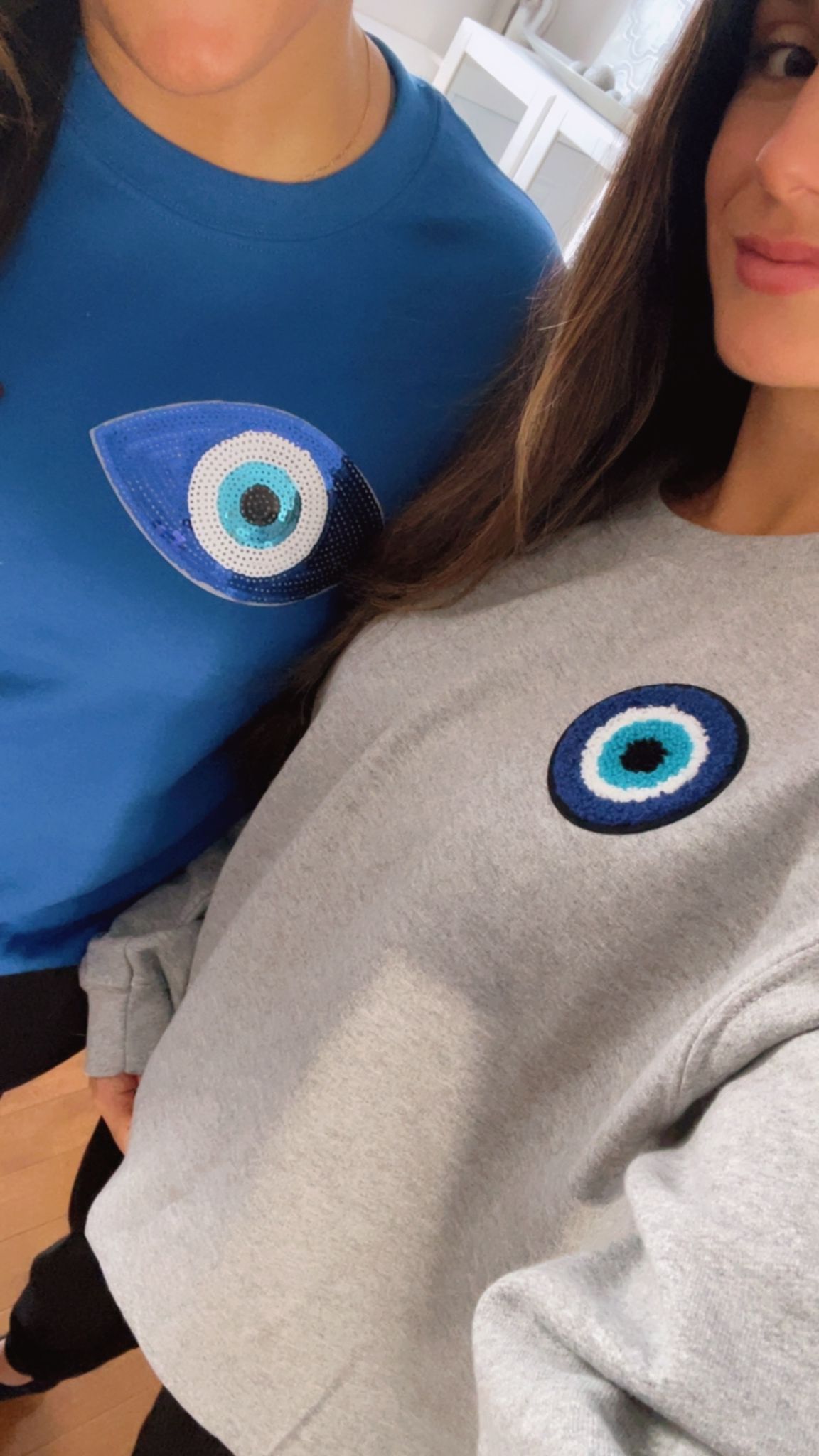 Mati Mati Sequins Adult Crewneck Sweater (Blue)