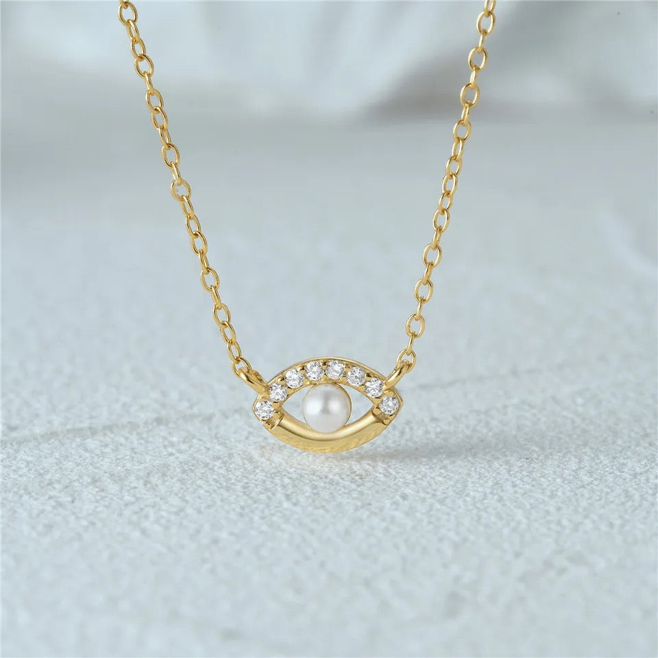 Almond Evil Eye 925 Necklace