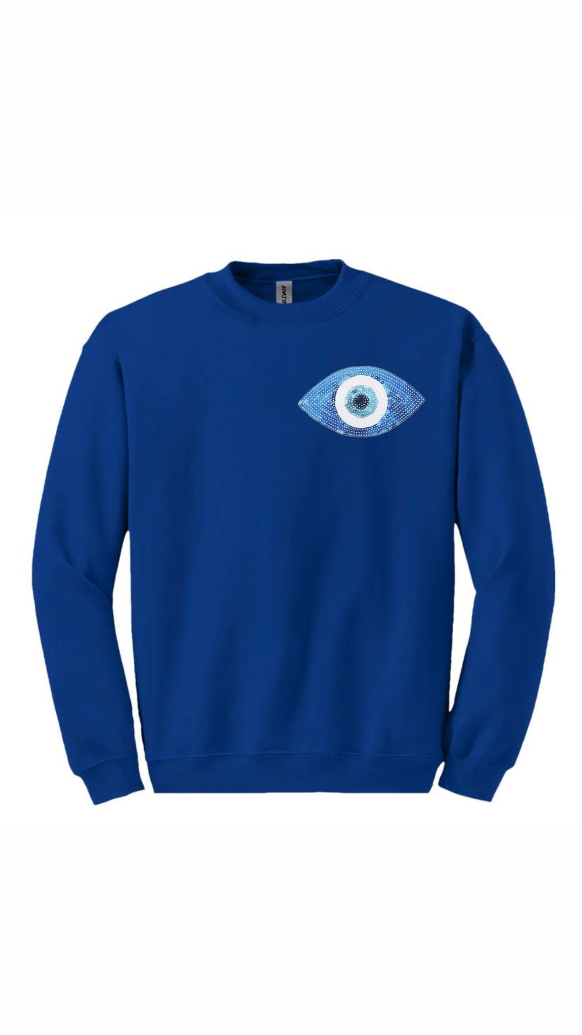 Mati Mati Sequins Adult Crewneck Sweater (Blue)