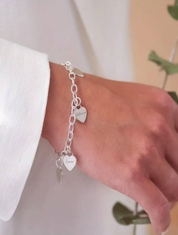 Custom Charm Heart Bracelet