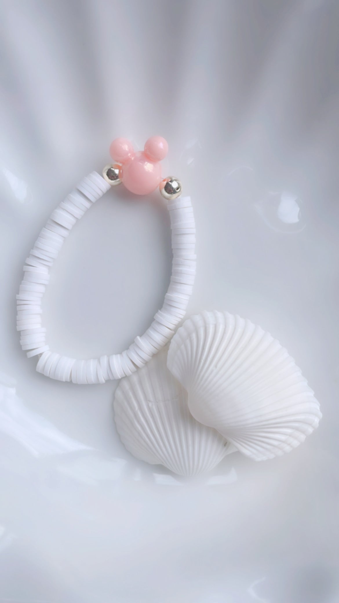 White Mouse Clay Bracelet (Kids)