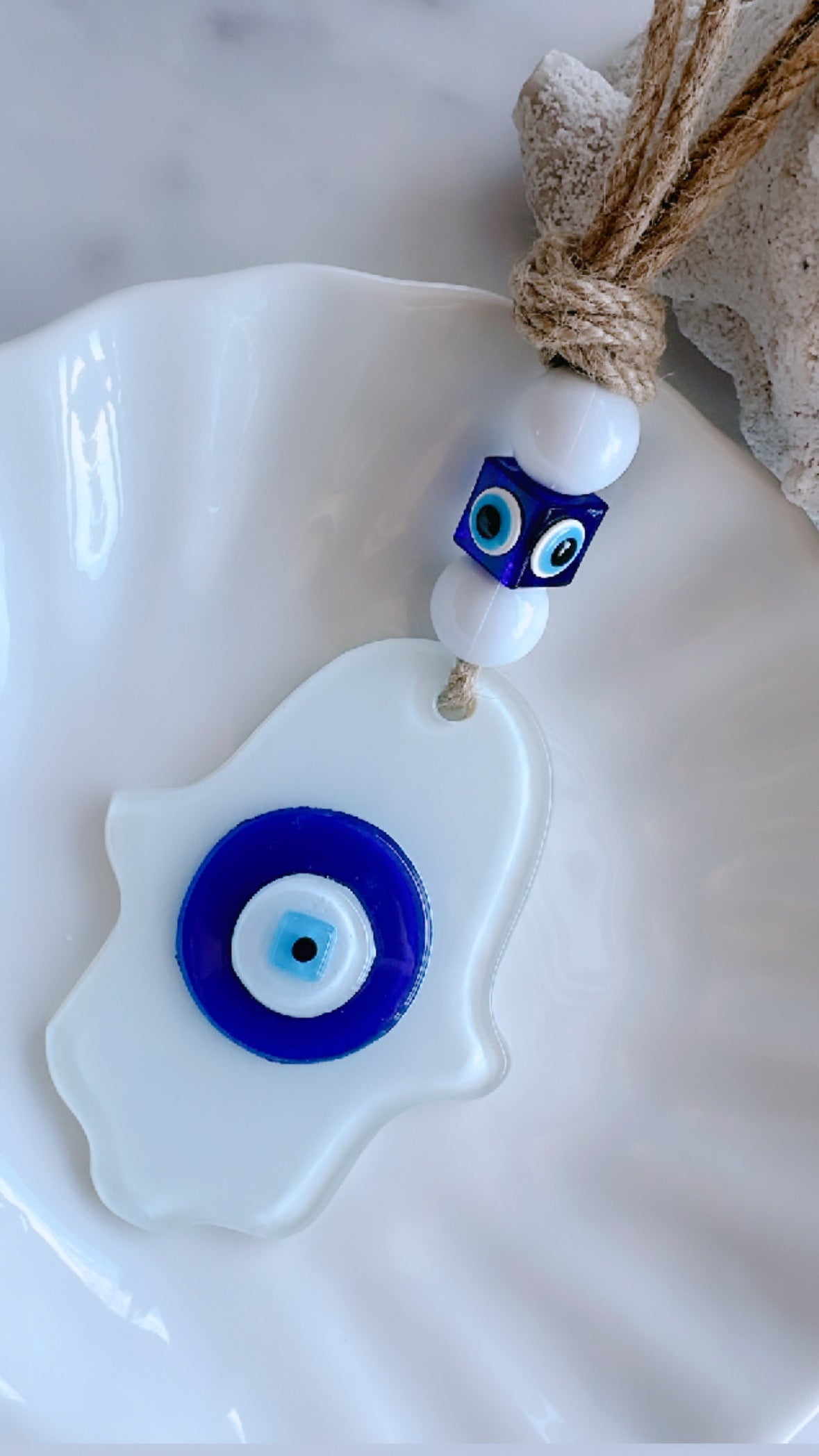Glass Hamsa Home Decor