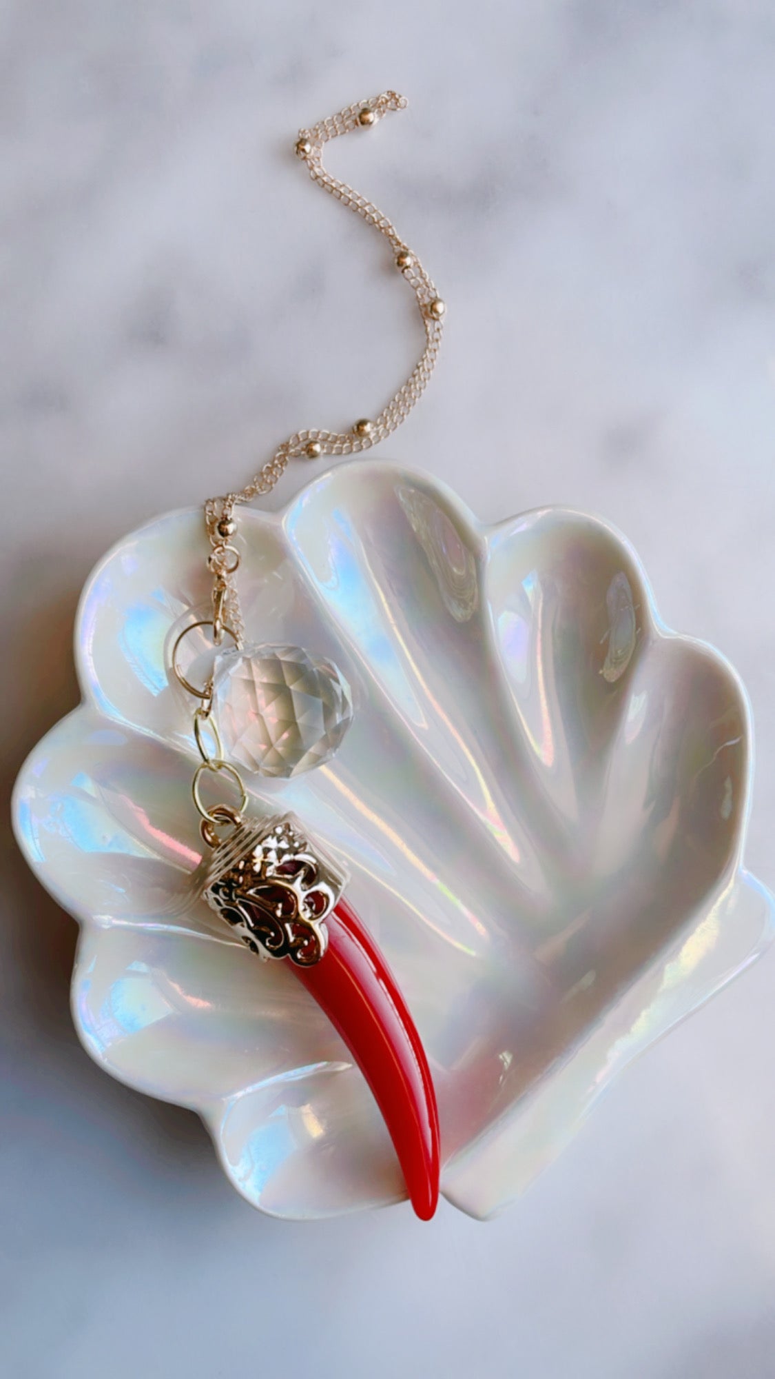 Cornicello Crystal Charm