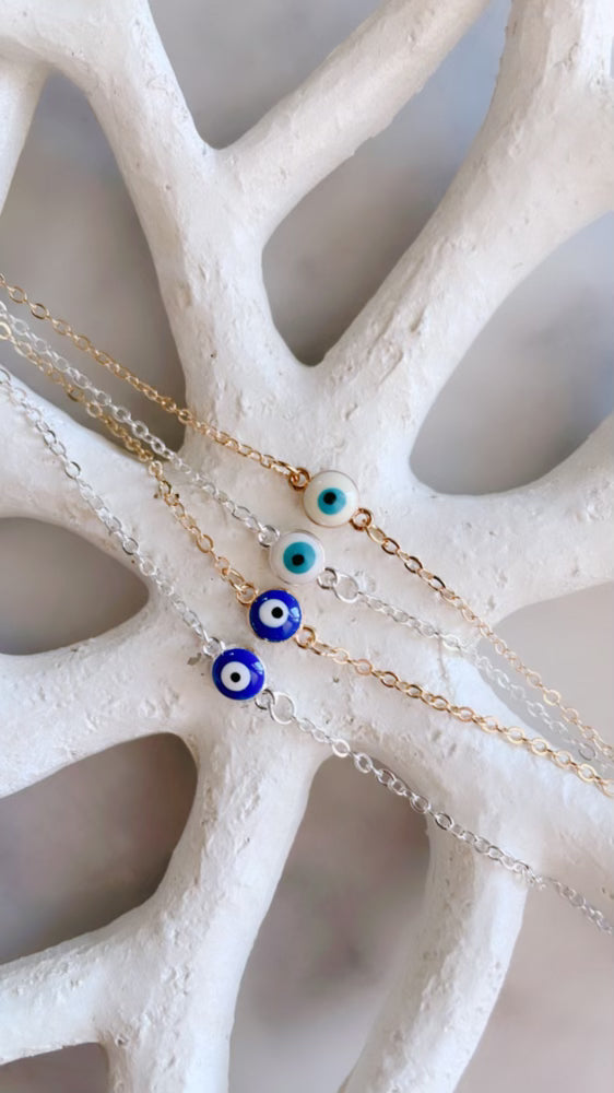 Evil Eye Anklet (Silver Color)