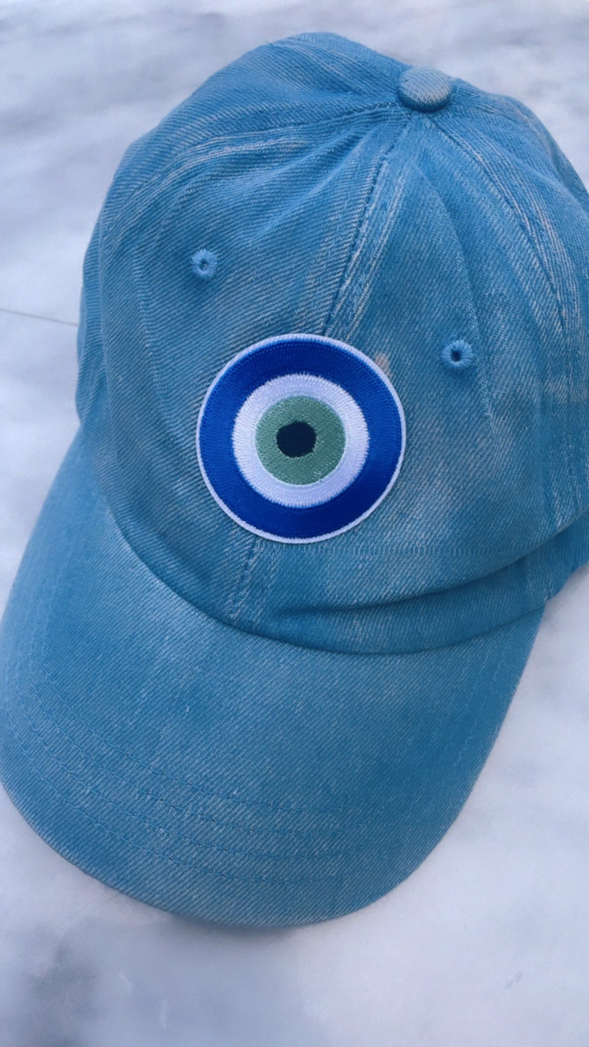 Evil Eye Denim Cap