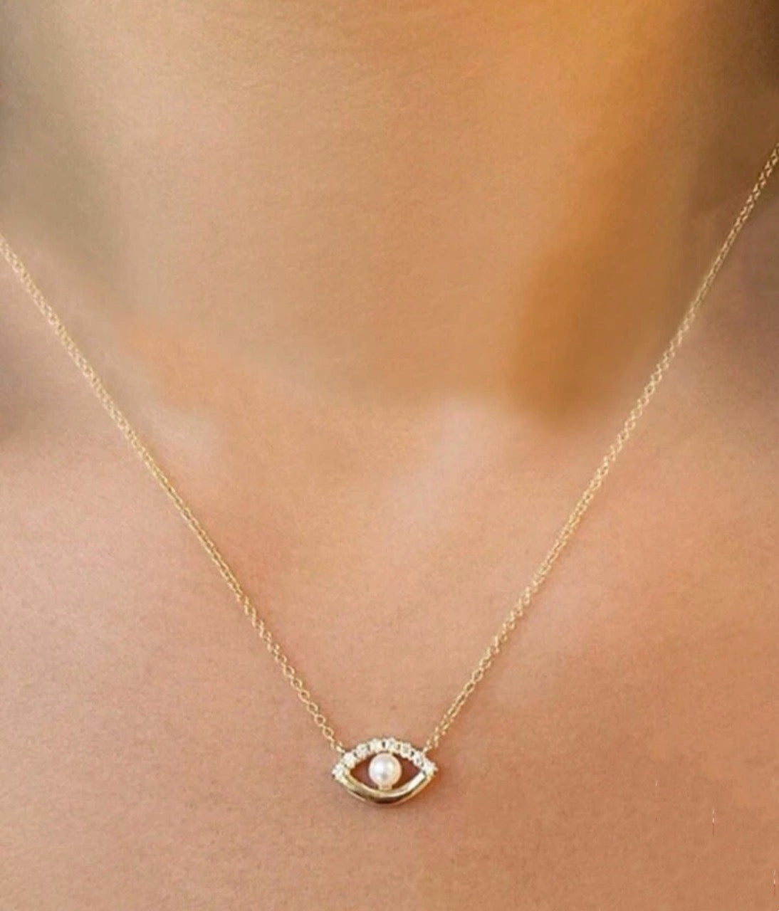 Almond Evil Eye 925 Necklace