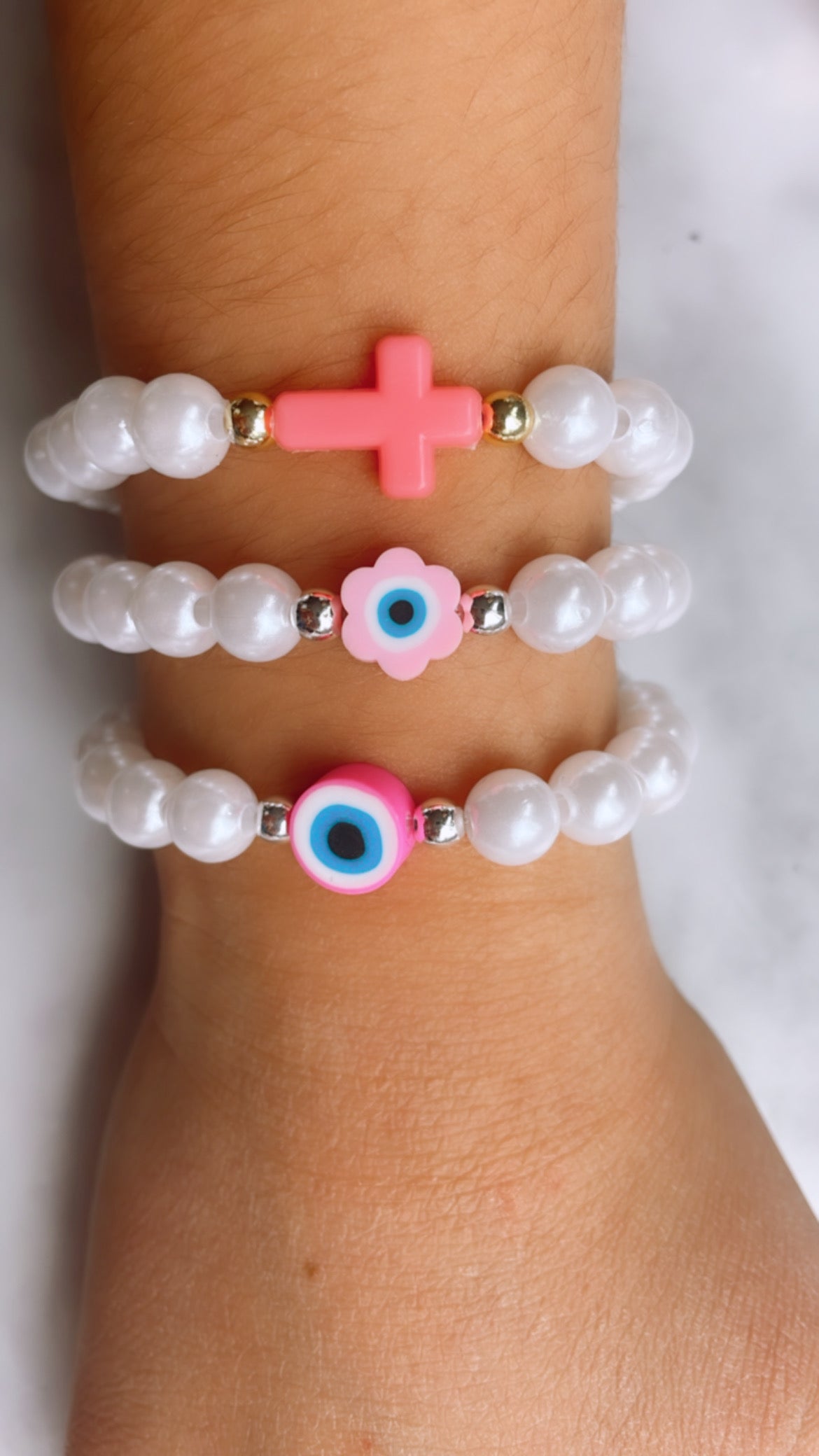 Pearl Cross Bracelet (Kids)
