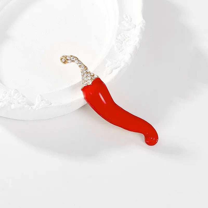 Cornicello Horn Brooch Pin