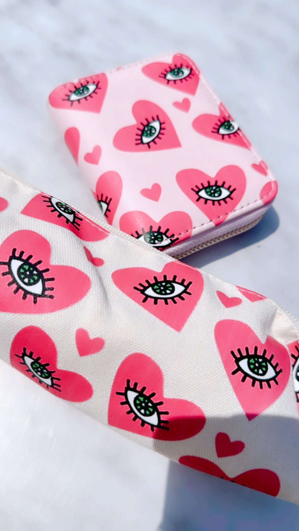 Pink Evil Eye Wallet Coin Purse