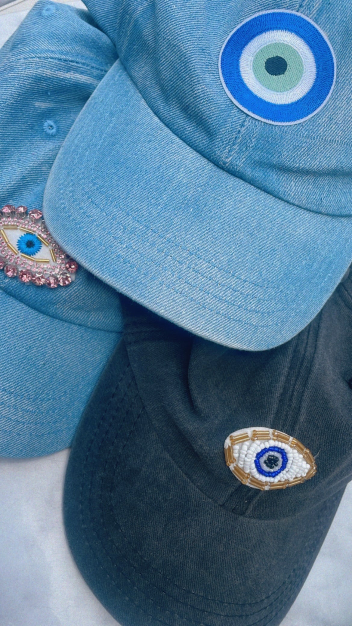 Evil Eye Denim Cap