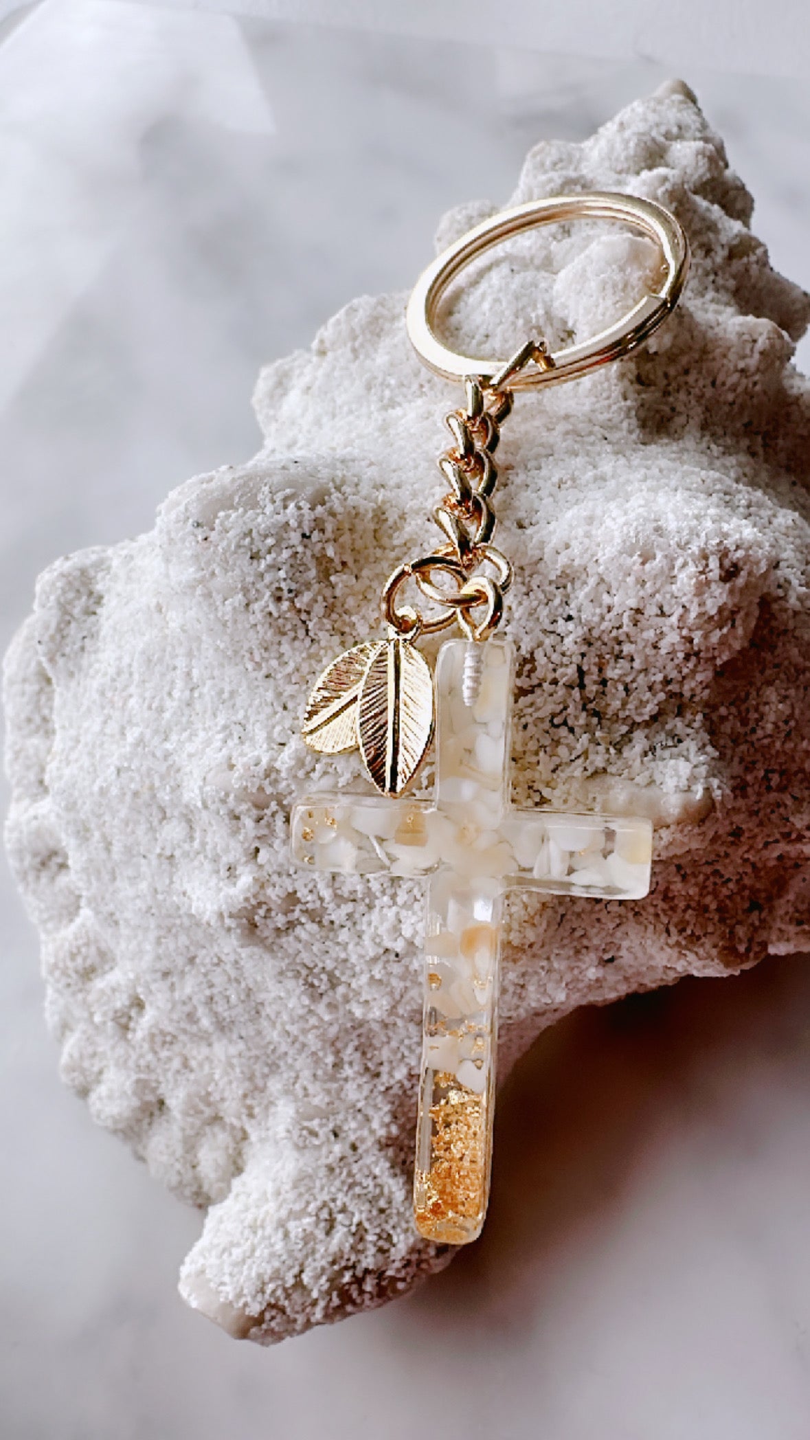 Cross Resin Keychain