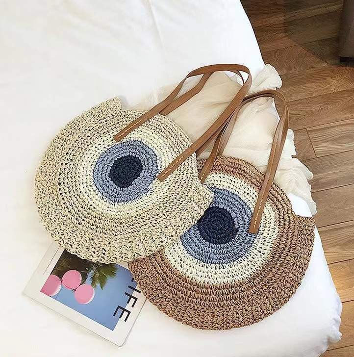 Sac de plage à bandoulière Evil Eye (couleur marron)