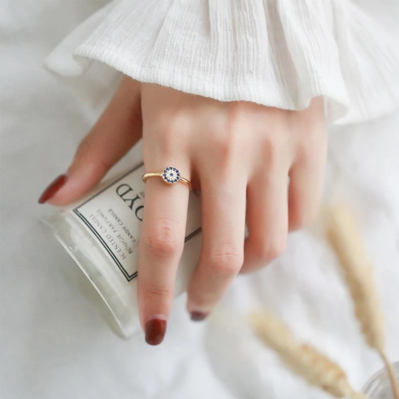 Bague classique Evil Eye 925 (couleur or)