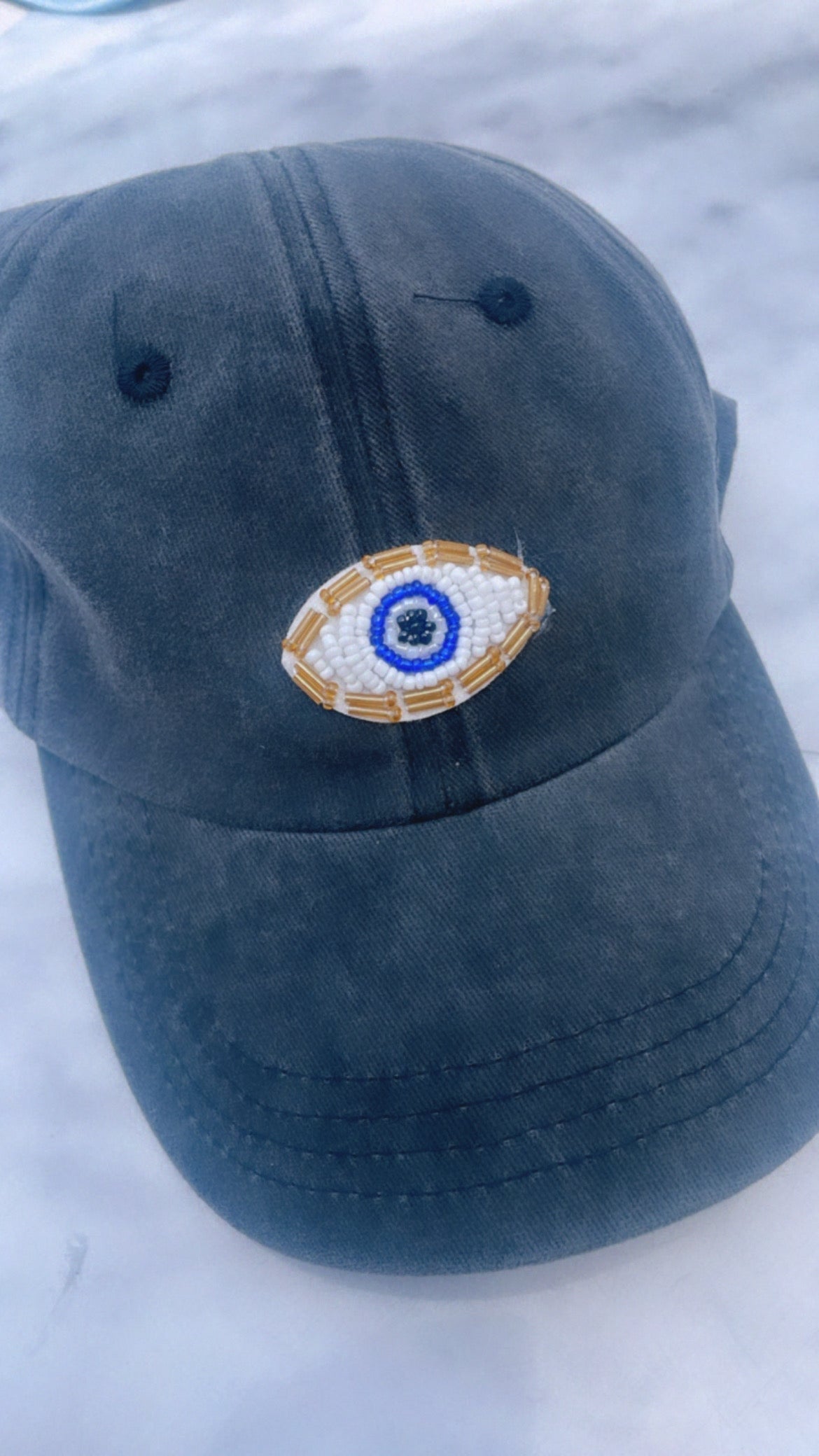 Evil Eye Denim Cap