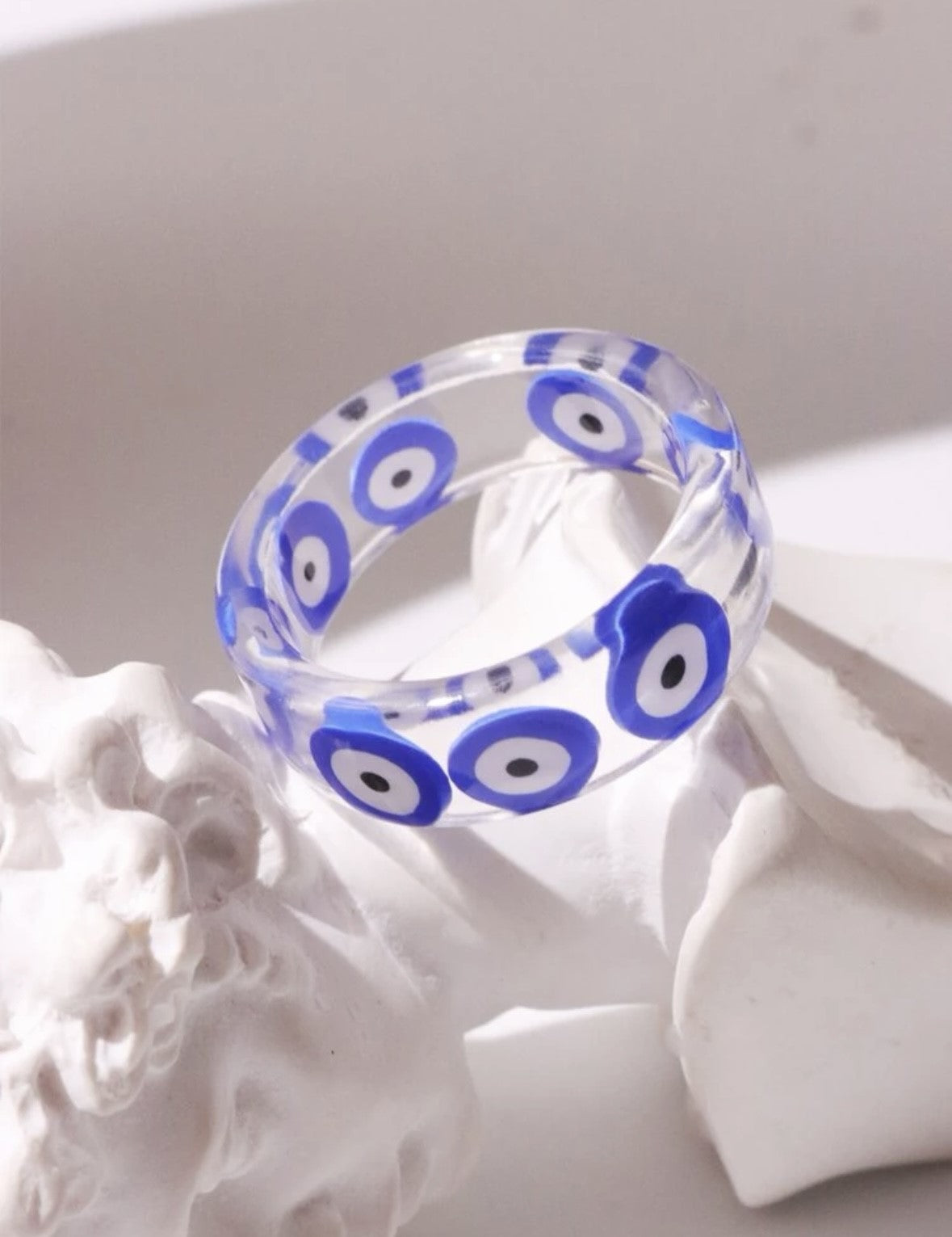 Evil Eye Trendy Plastic Ring