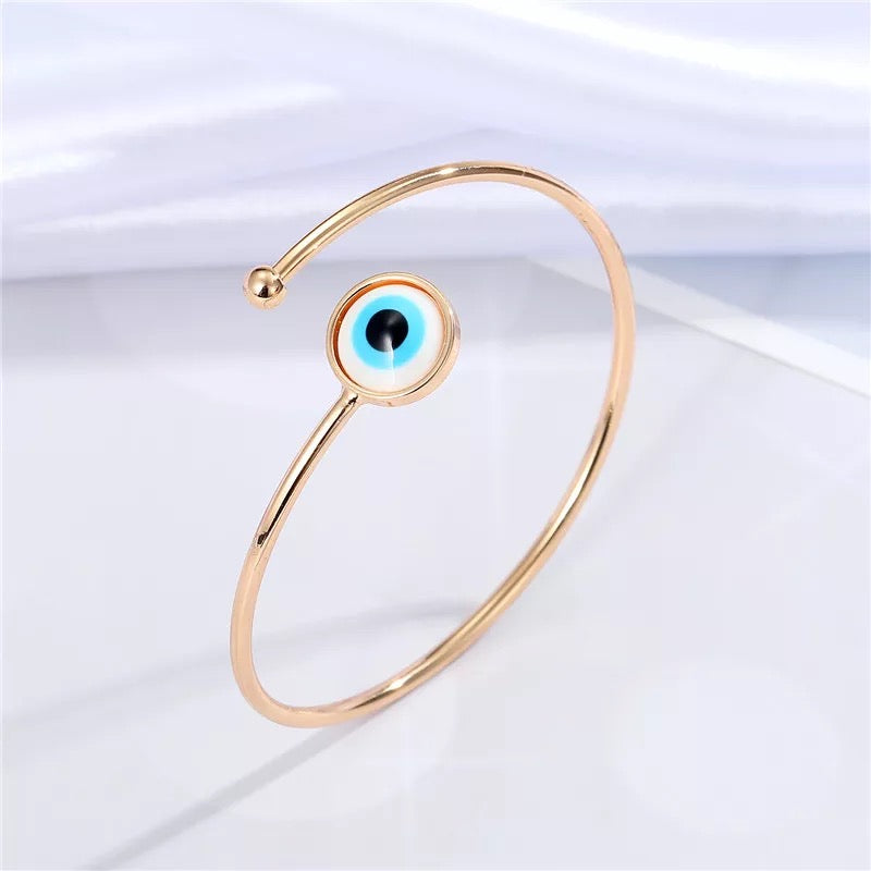 Bracelet mauvais œil (couleur or)