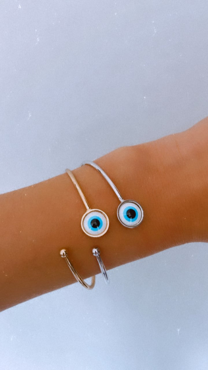 Bracelet mauvais œil (couleur or)