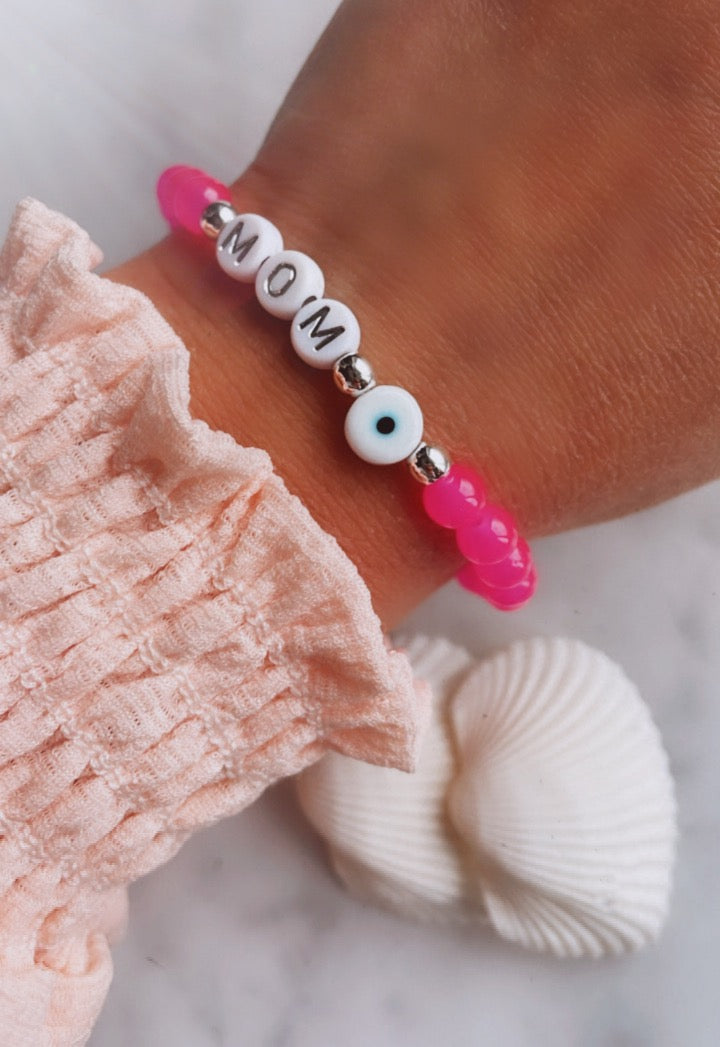 Hot Pink Name Bracelet