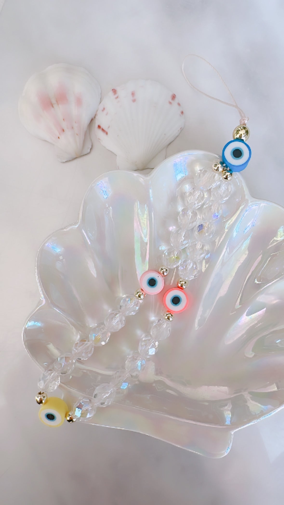 Crystal Evil Eye Phone Charm