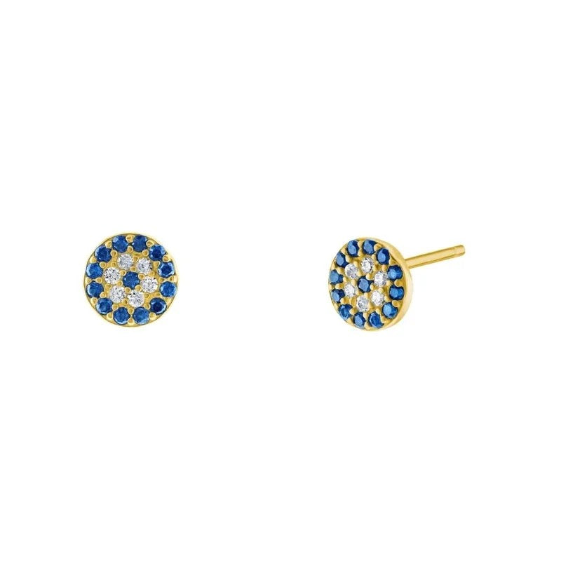 Classic 925 Evil Eye Earrings (Gold Color)