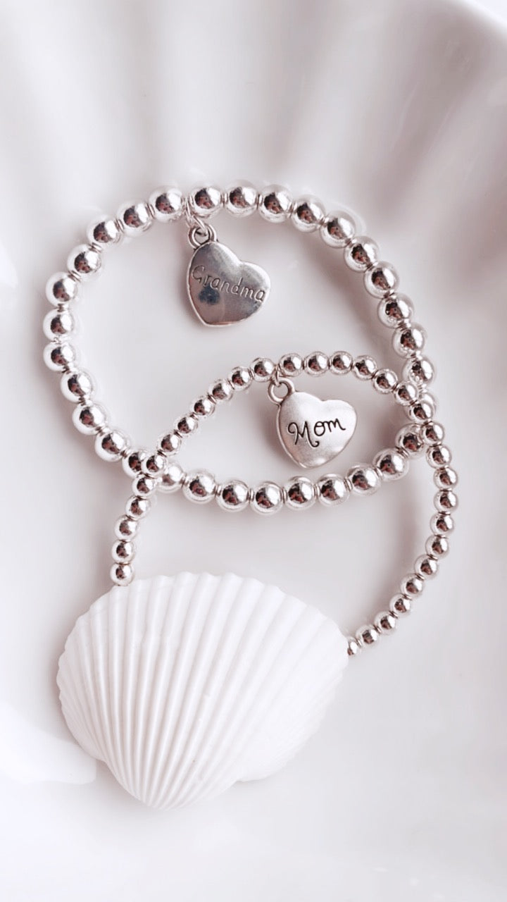 Heart Mom Charm Bracelet