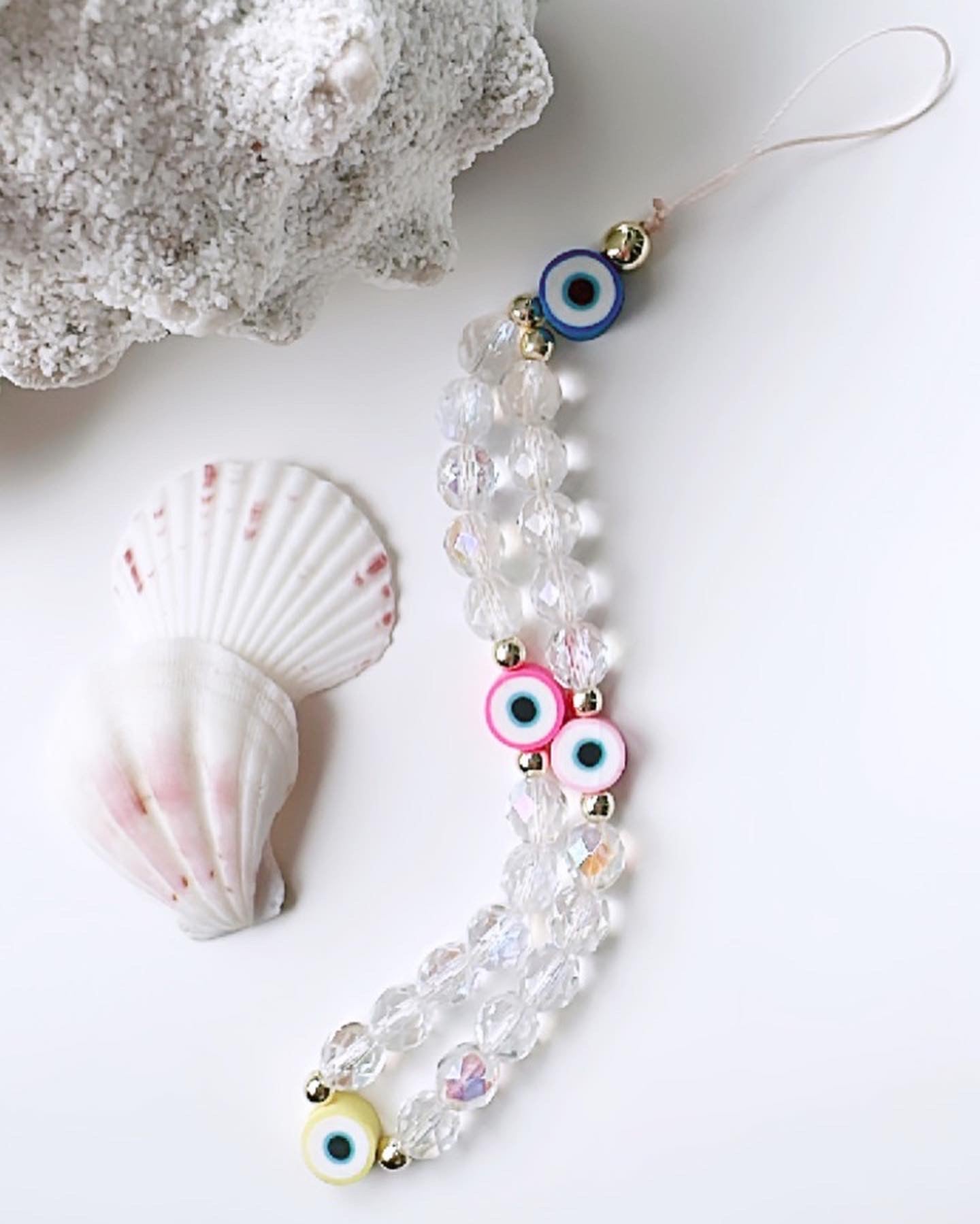 Crystal Evil Eye Phone Charm