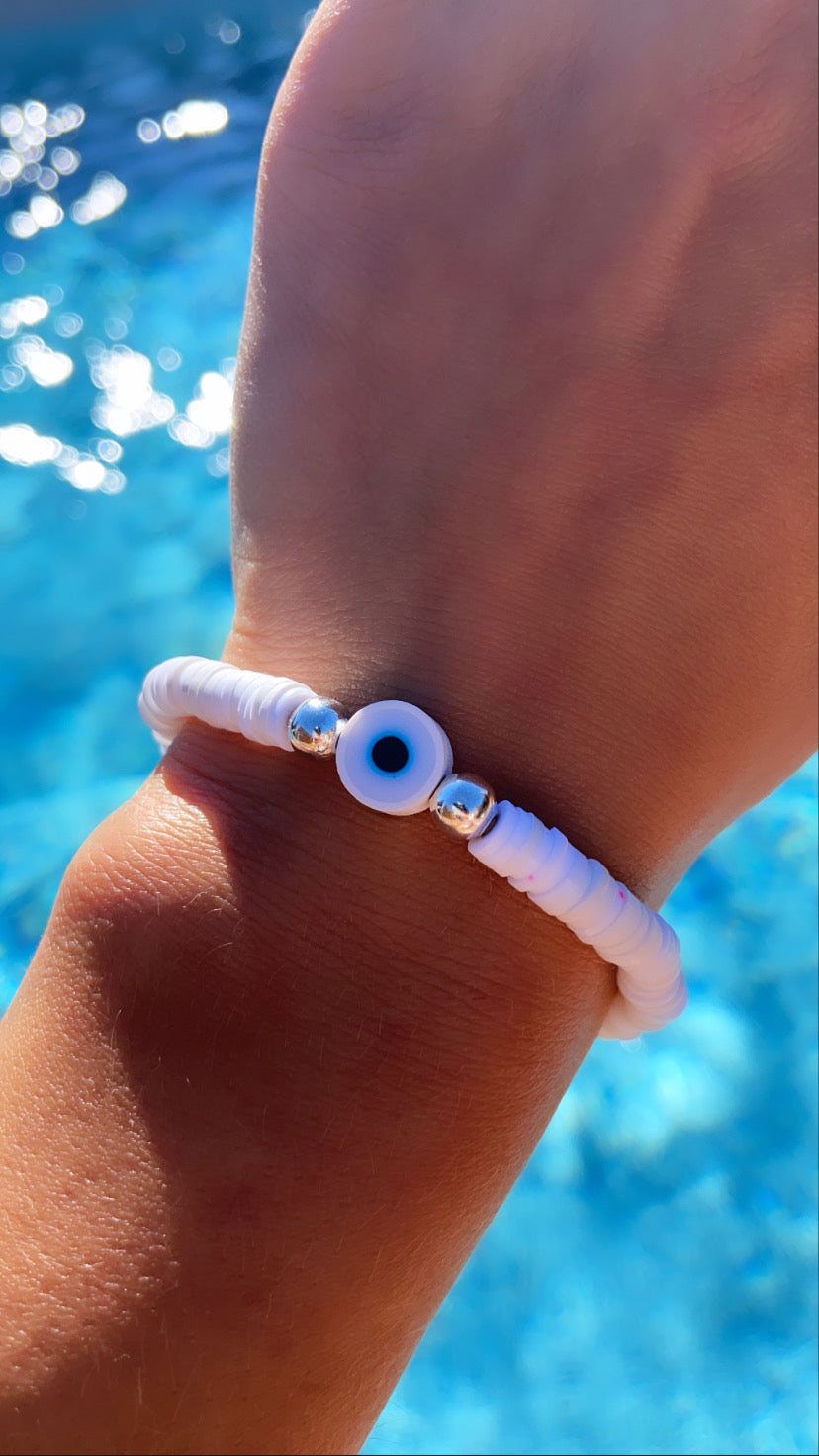 Bracelet disque d'argile Mykonos Pop of Color