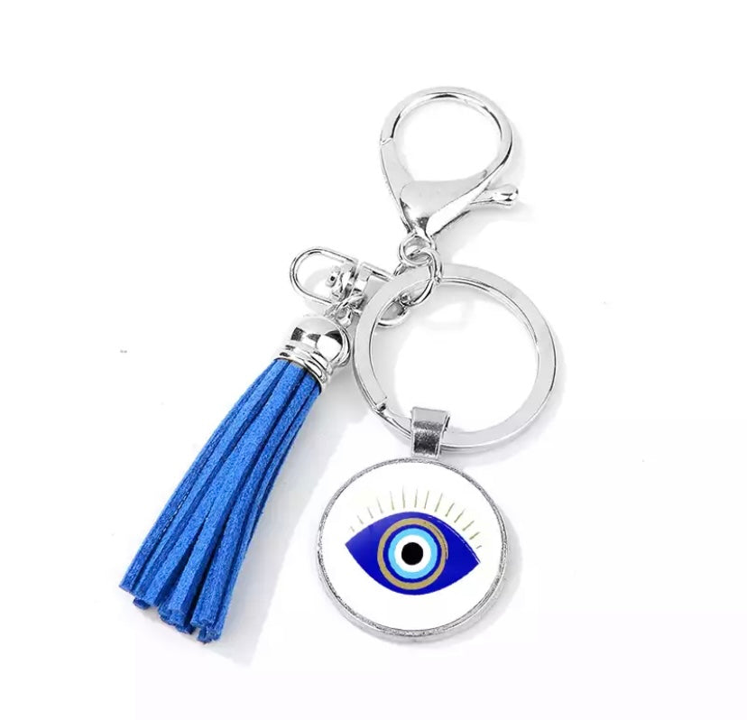 Almond Evil Eye Keychain