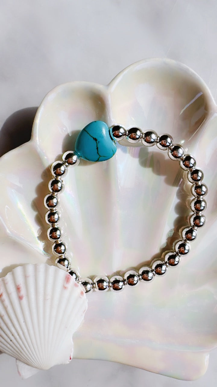 Turquoise Heart Bracelet