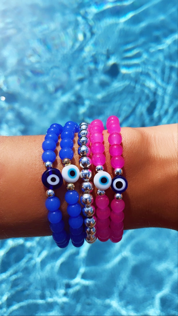 Sky Blue Name Bracelet