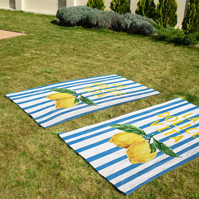 Lemon Dolce Vita Beach Towel