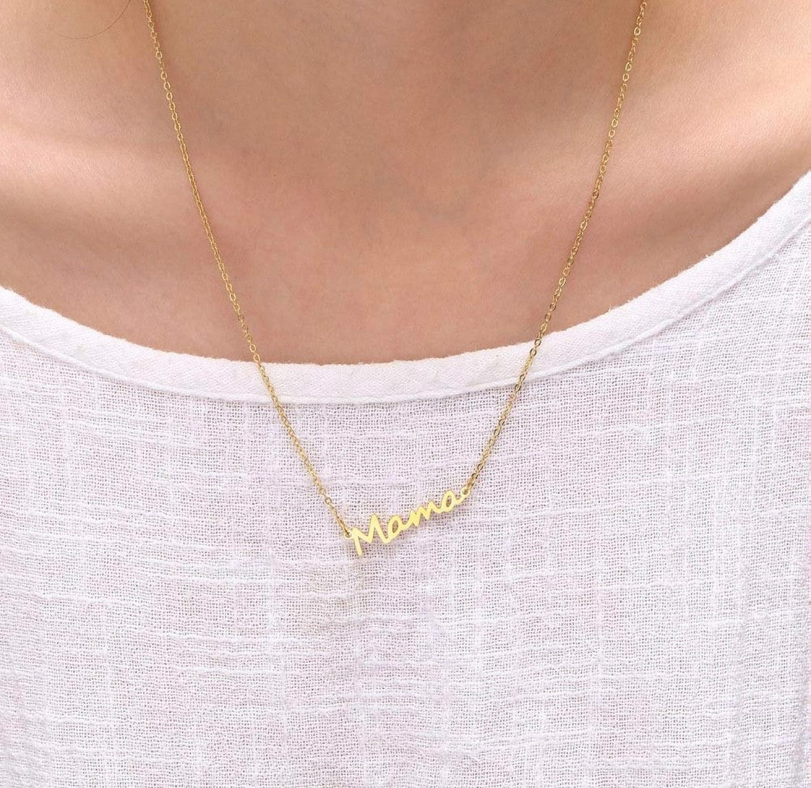 Mama Stainless Steel Necklace