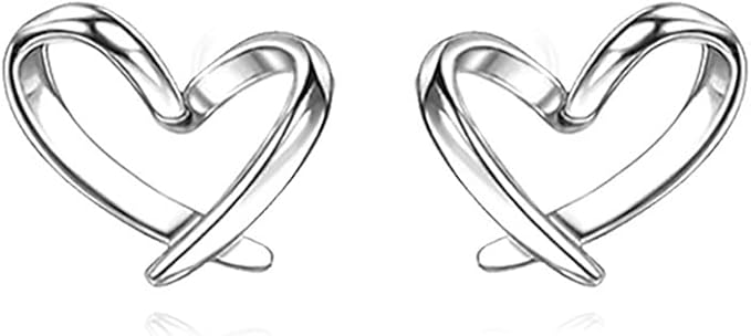 NEW - Ribbon Amore Stud Earrings (Silver)
