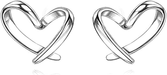 NEW - Ribbon Amore Stud Earrings (Silver)