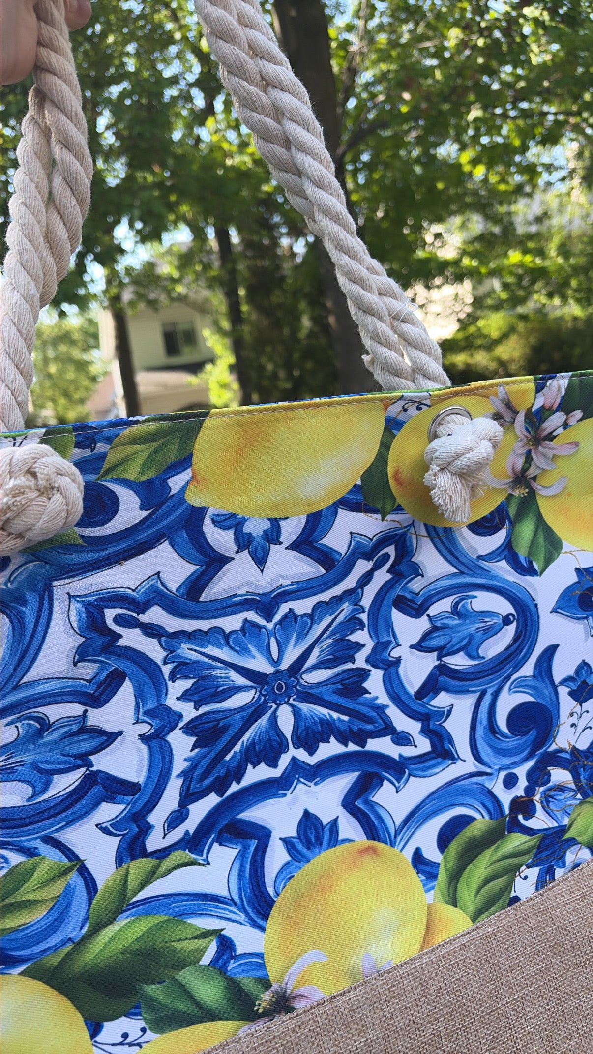 Lemon Love Beach Bag