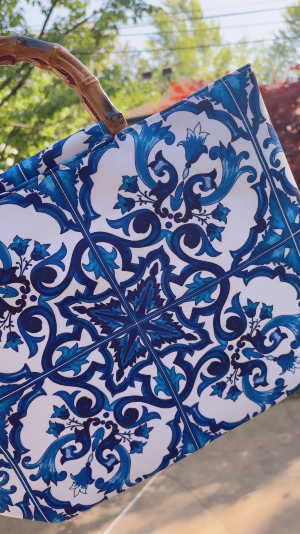 Mediterranean Hand Beach Bag