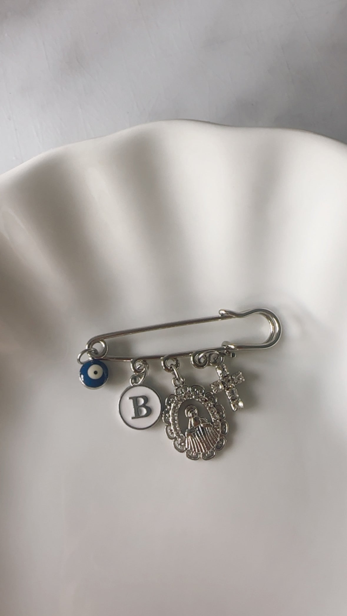 Mother Mary Silver Pin